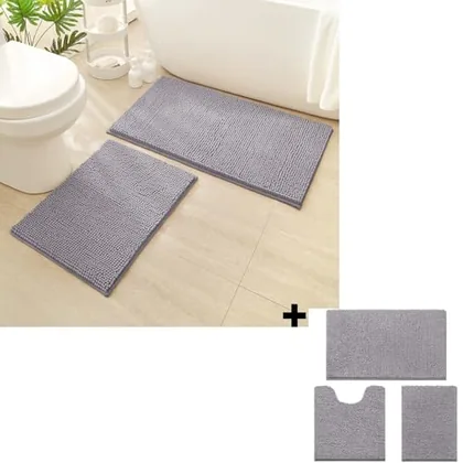 HOMEIDEAS Bathroom Rug Set 5 Piece